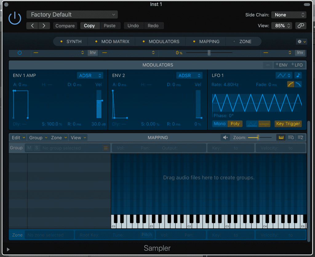 how to create instruments using sampler in logic pro x