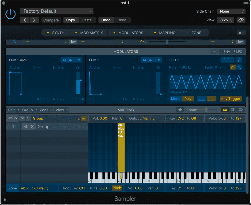 how to create instruments using sampler in logic pro x