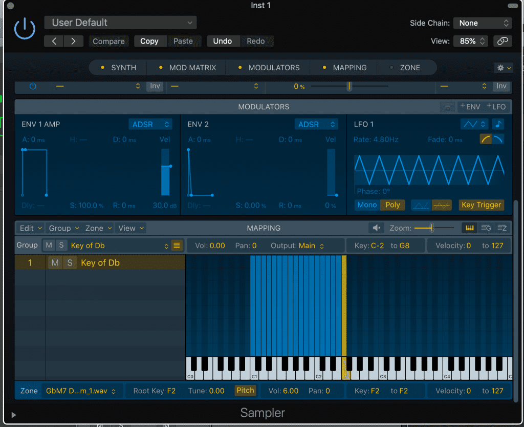 how to create instruments using sampler in logic pro x